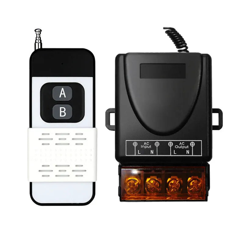 220V wireless remote control intelligent controller with ABS shell, 1 in 4 out wiring, for garage door and light control