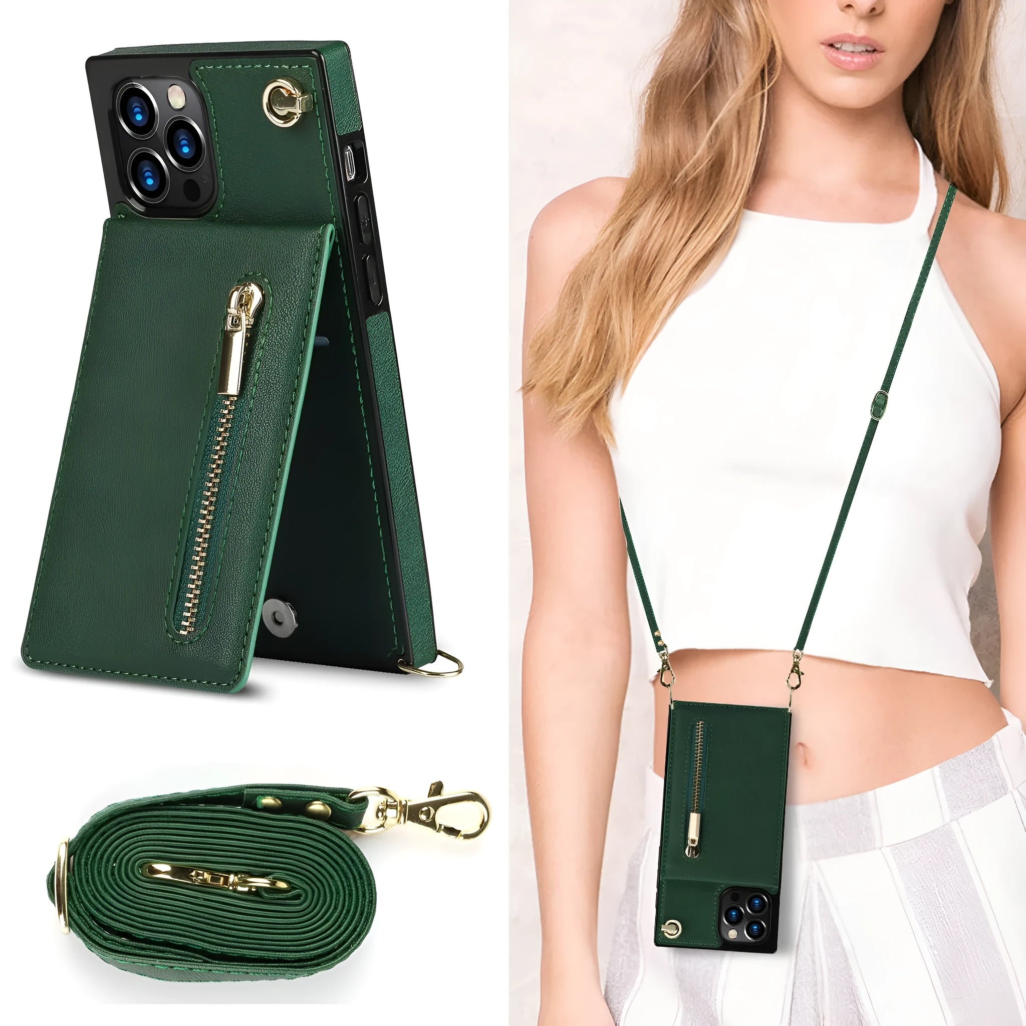 Leather and TPU mobile phone case in solid colours for Samsung and iPhone smartphones.