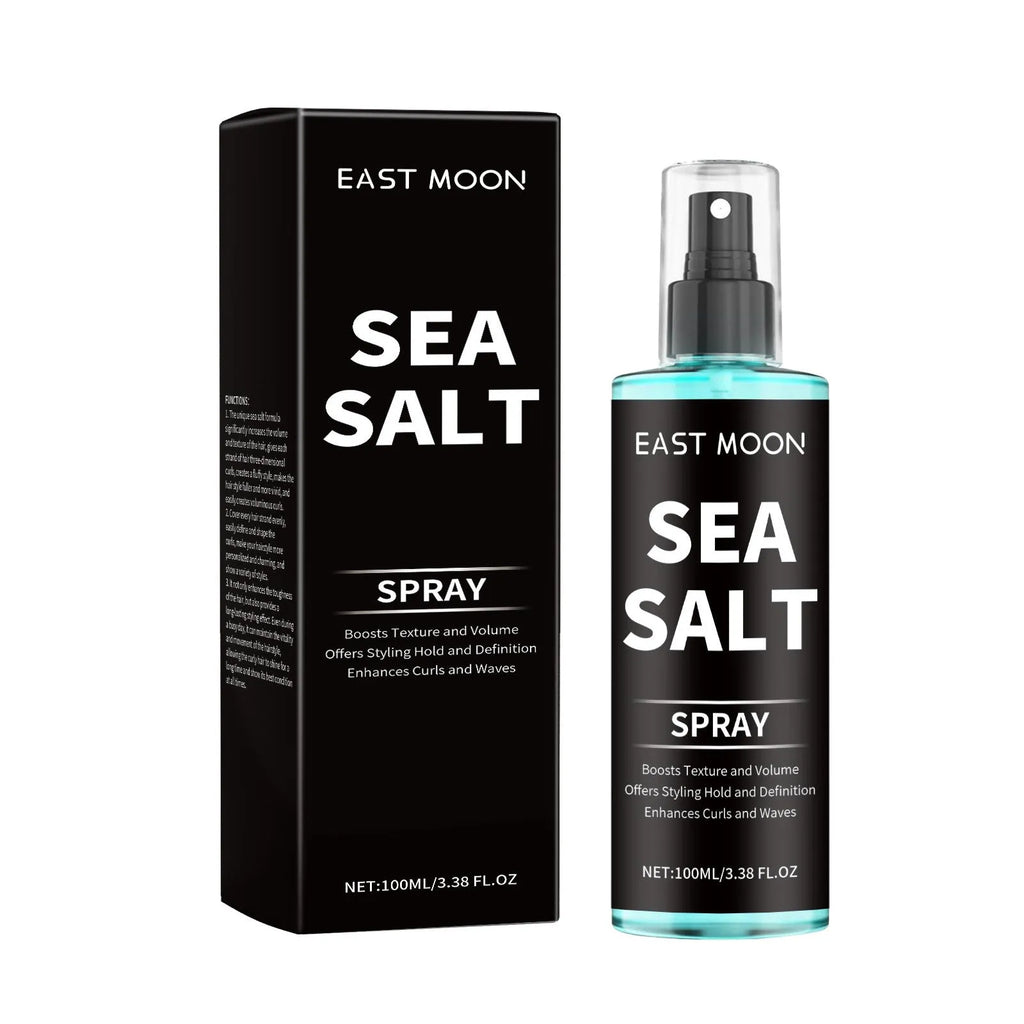 Sea salt curly hair spray 100ml in a compact bottle for shaping and defining curls