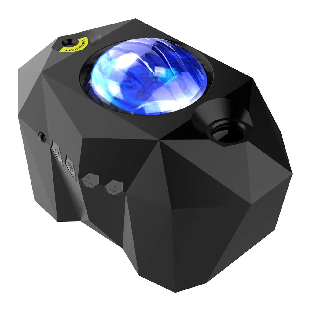 LED dream aurora ocean star light projector in black with remote control and USB cable