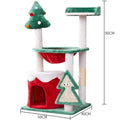 Christmas coloured cat scratching toy with density plate construction and integrated design