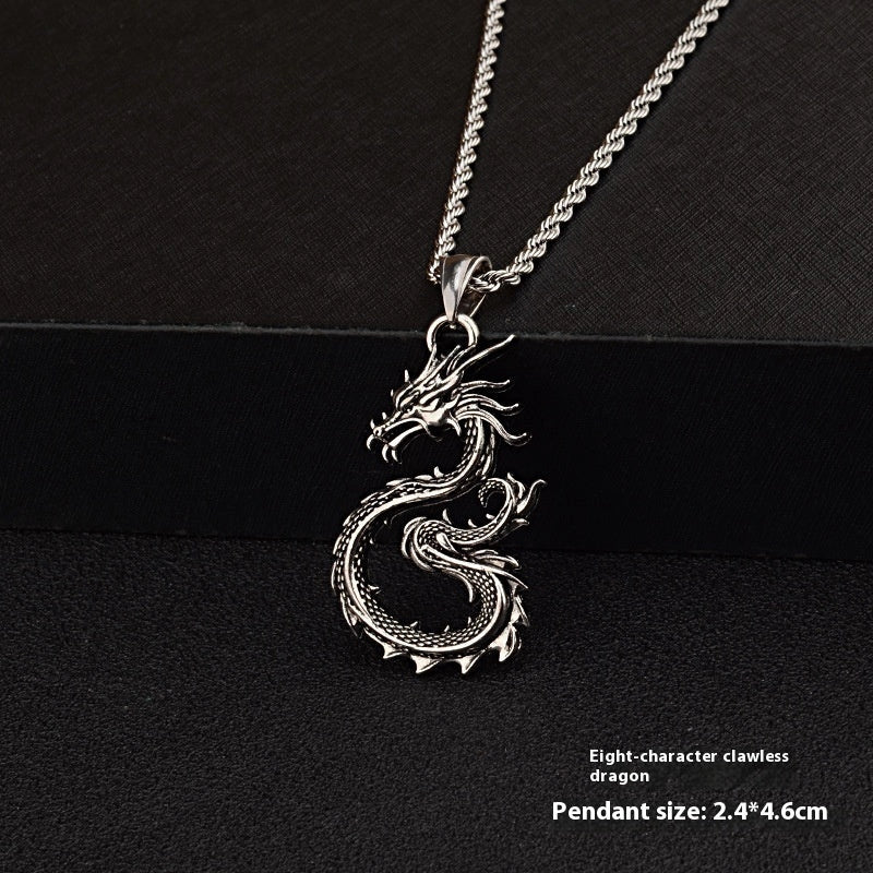 Dragon Sword Pendant Necklace with unique designs and titanium steel chain