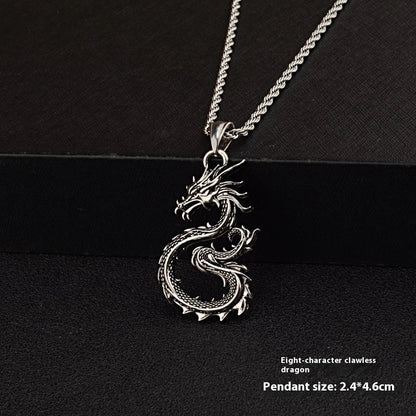 Dragon Sword Pendant Necklace with unique designs and titanium steel chain
