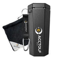 Black portable golf ball cleaning machine made from ABS for golf bag use