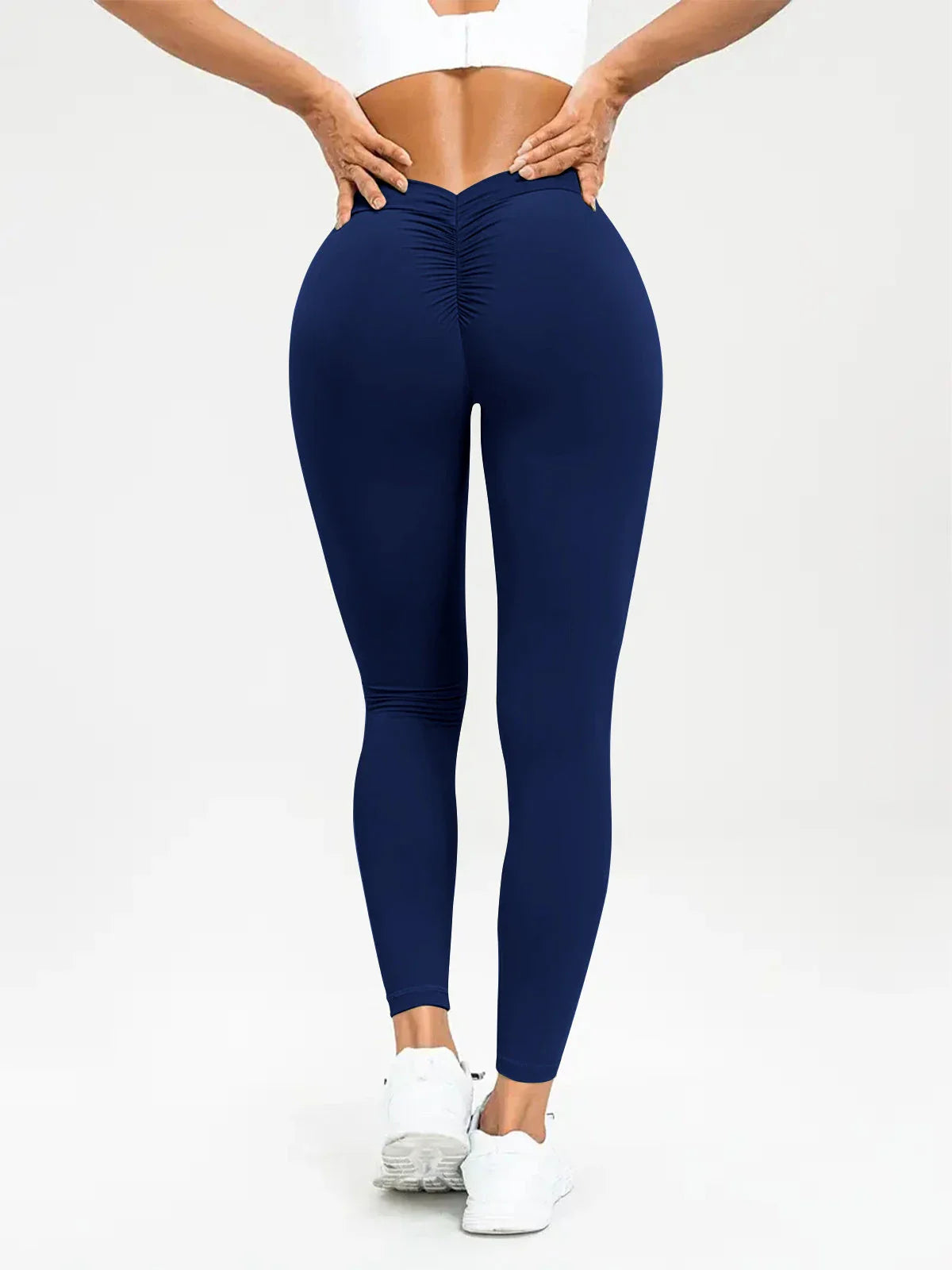 Women's high-waisted yoga pants in stylish colors and sizes for a flattering, comfortable fitness look.