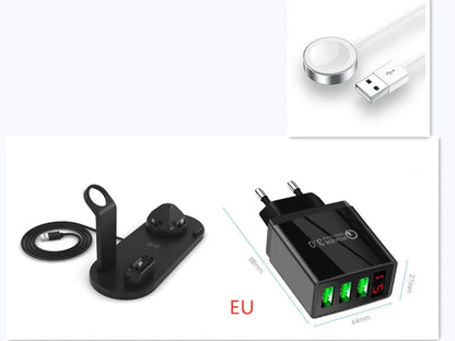 360-degree rotatable wireless charger stand for multiple devices