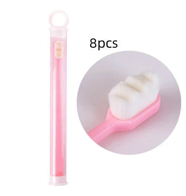 Ultra-fine nylon toothbrush with super soft 2.3cm bristles for sensitive gums