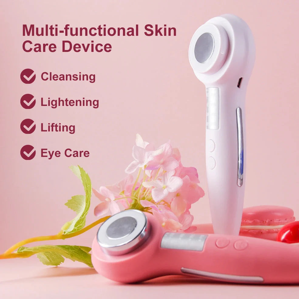 White household facial massage instrument measuring 160mm with USB charging port for induction therapy