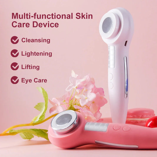 White household facial massage instrument measuring 160mm with USB charging port for induction therapy