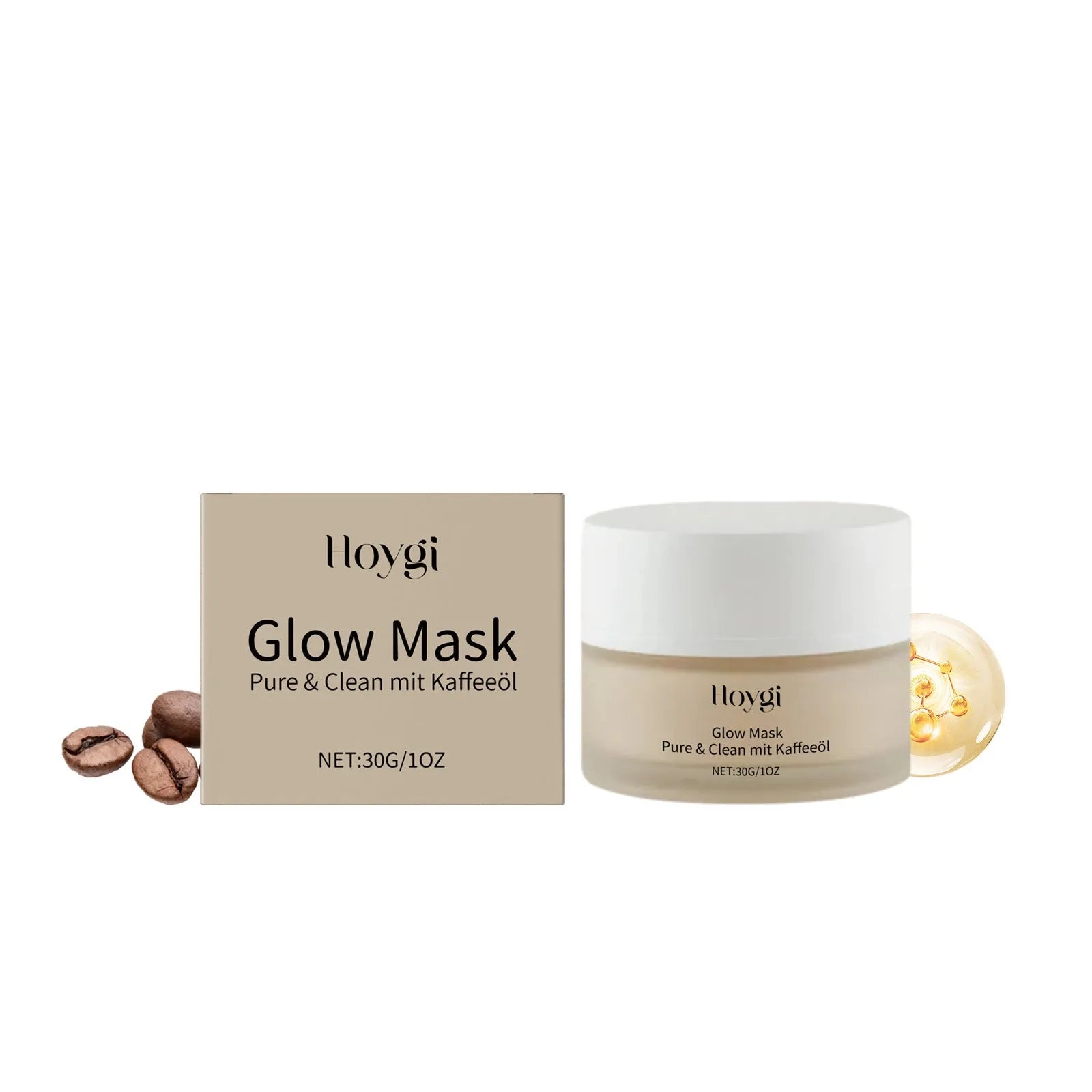 30g moisturising and skin lightening facial mask sheet measuring 5.1 by 3.9 cm
