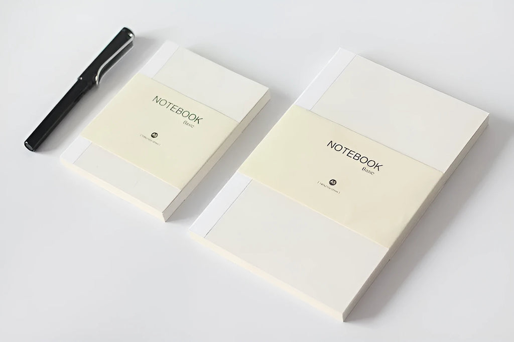 Fixed page refill diary notebook with 80 sheets of 100g Dowling paper