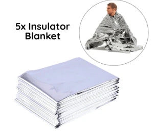 Double-sided silver and gold emergency thermal blanket for outdoor survival