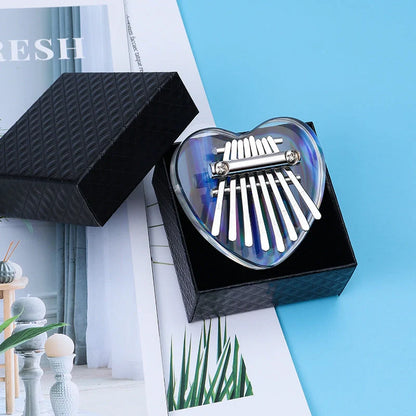 Mini Kalimba 8 Keys Thumb Piano in wooden finish with colorful designs