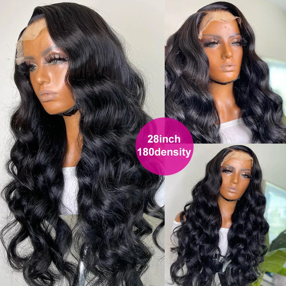 Black synthetic front lace long curly wig with side bangs for ladies, high temperature fibre 180 density