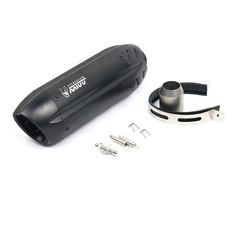 Stainless steel motorcycle exhaust pipe modification with hexagonal design and muffler