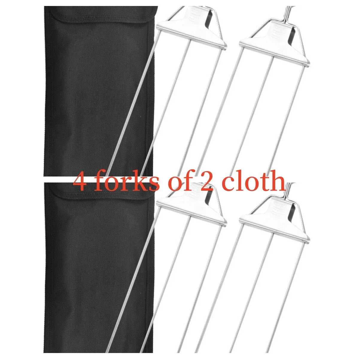 Stainless steel 3-prong BBQ skewer forks for perfect kebabs, non-stick and reusable.