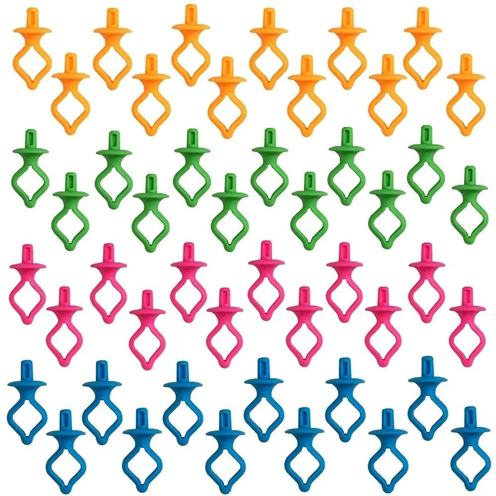 20 silicone nipple bobbin core clips in random colours for anti-shedding sewing thread storage