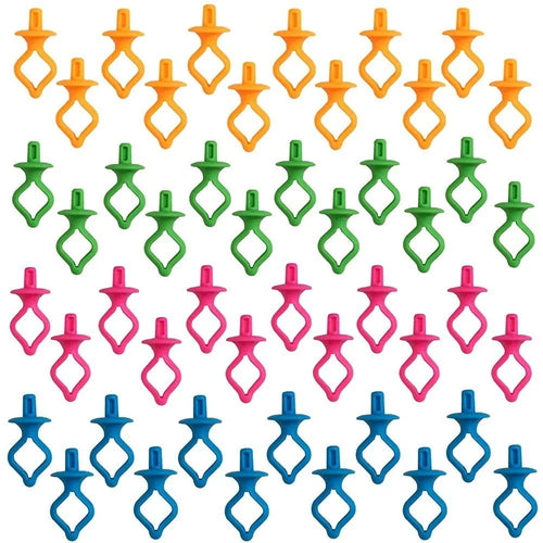 20 silicone nipple bobbin core clips in random colours for anti-shedding sewing thread storage