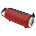 F666 portable Bluetooth speaker with shoulder strap and retractable FM antenna in square design