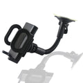 Black ABS plastic car phone holder GPS navigation stand with adjustable fixture size 45-115mm