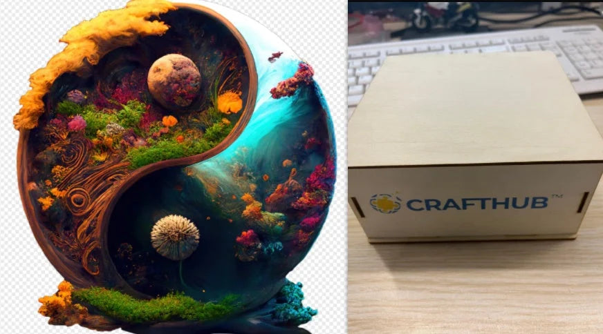 Animal Puzzle Craft Hub A3 Size Wooden Box for puzzle storage and display