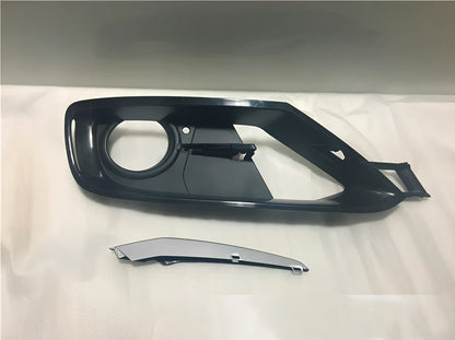 BMW 3 Series F30 black ABS front bumper ventilation grille with left right fog lamp covers and trims, 18cm wide enclosed design