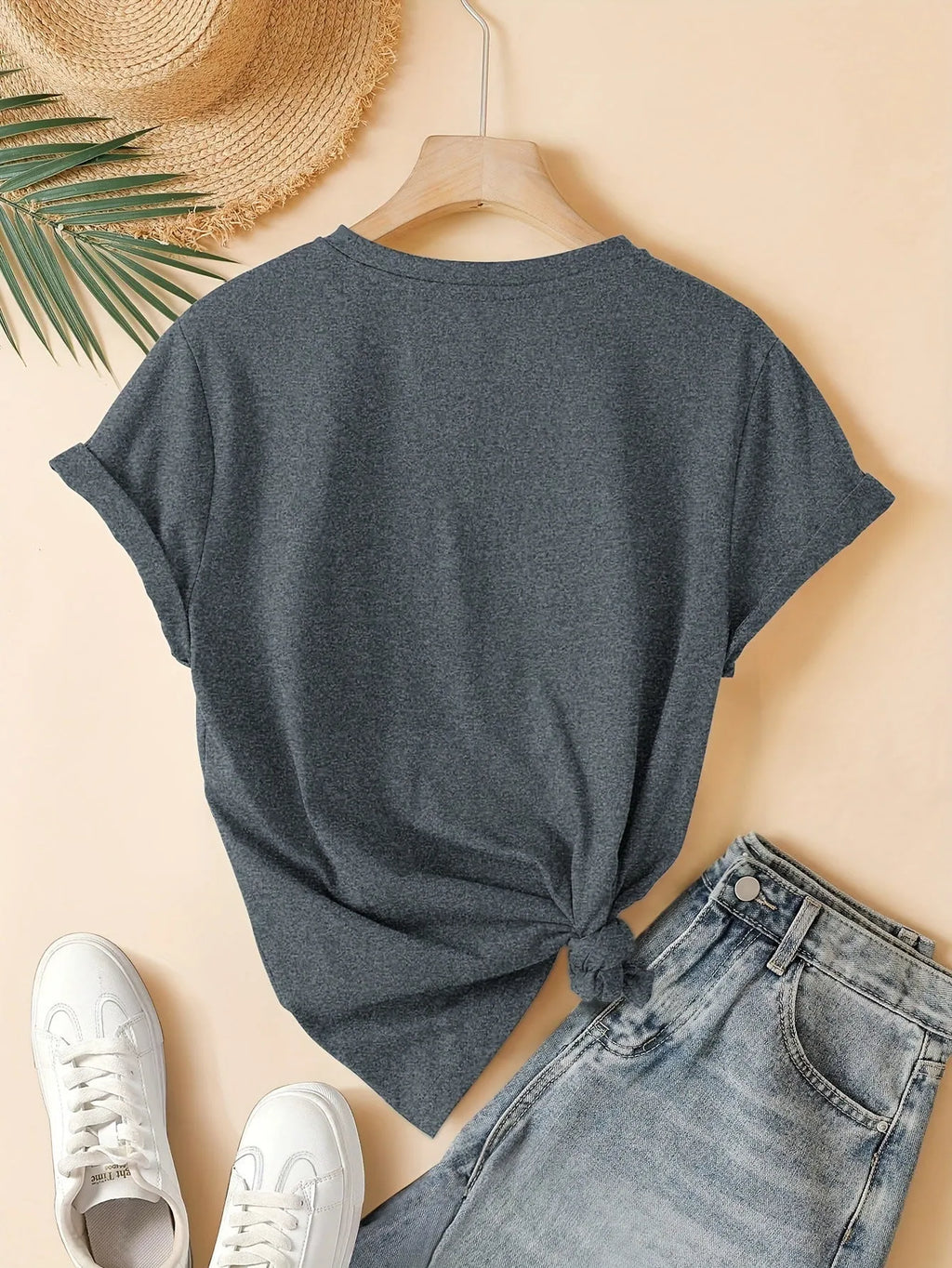 Women's pure cotton short sleeve round neck T-shirt in art retro Chinese style, showing colour options.