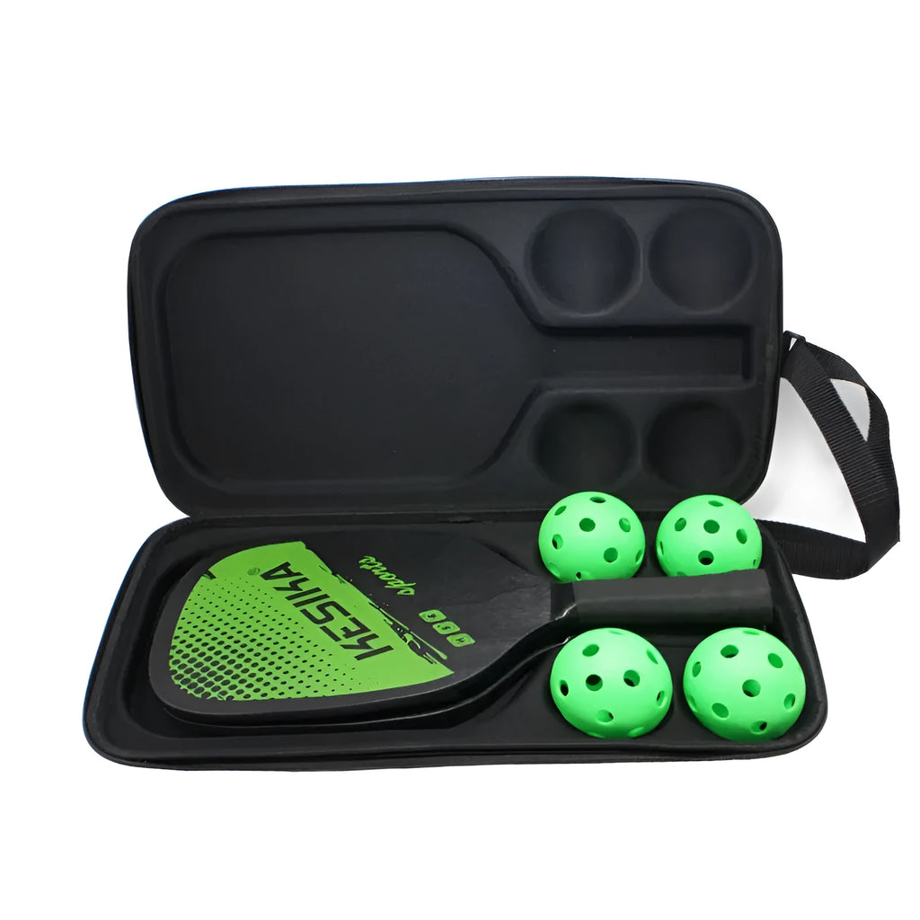 Black EVA pickleball racket case with two shoulder straps.