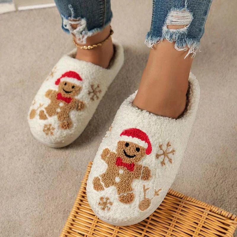 Cozy Gingerbread Snowflake Slippers for Comfy Winter Nights