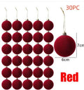 Plucked silk ball Christmas decoration plastic bauble 2cm 3cm 4cm 5cm 6cm set