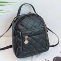 Girls' Korean style embroidery backpack in PU material with hard case construction measuring 16x7x19cm