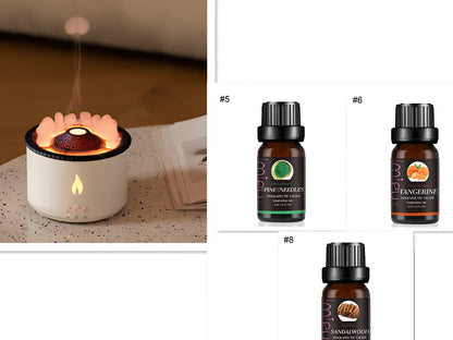 10ml dark glass bottle of therapeutic essential oil blend with lavender, citrus, and mint oils