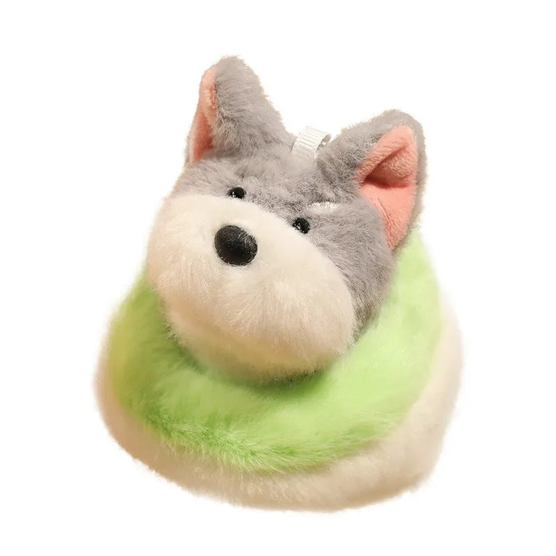9cm plush dog key chain pendant in Corgi design with PP cotton filling
