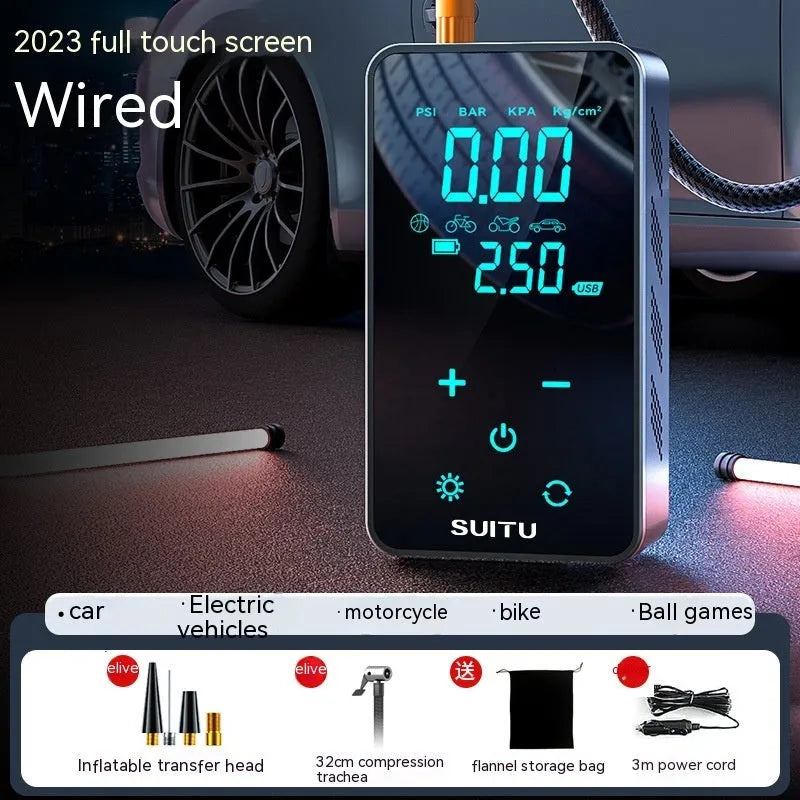 ST-9616C wireless portable car tyre pressure air pump with LCD screen display