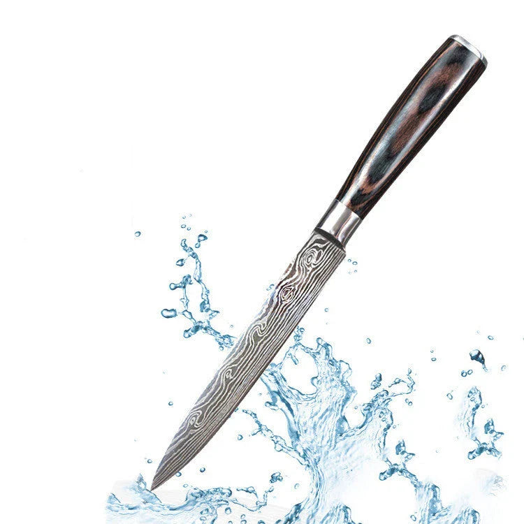 Carpenter's Special Set 6-piece and 8-piece kitchen knives with 7Cr17 stainless steel blades