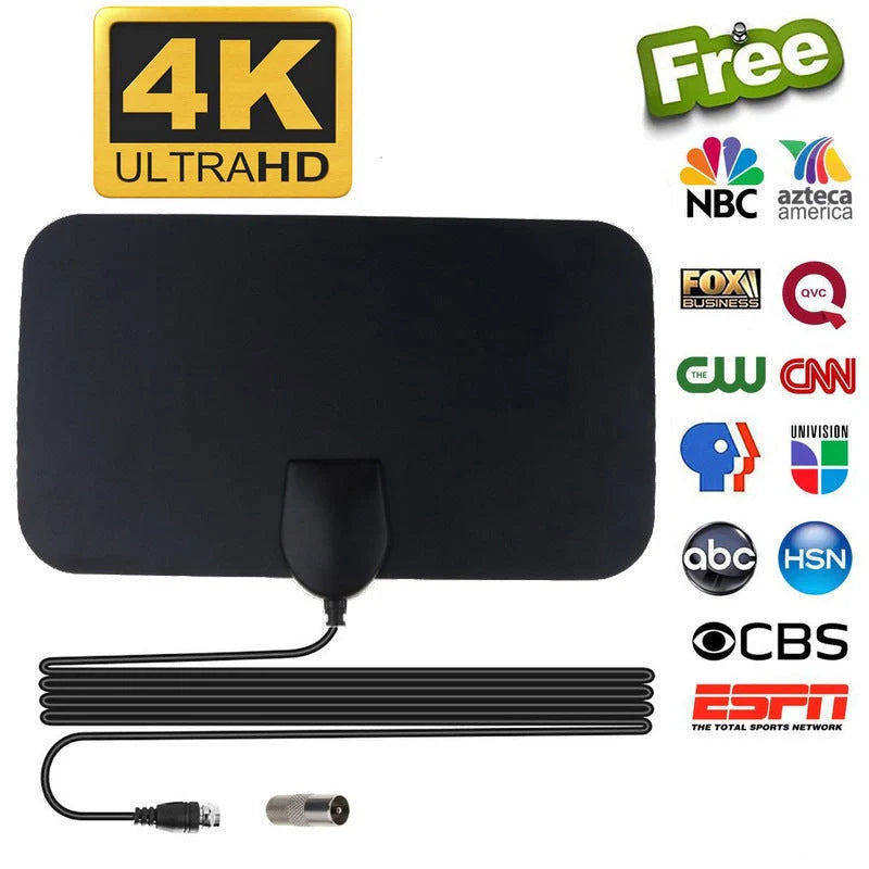 Mini HDTV indoor antenna for European and American digital TV with black box packaging