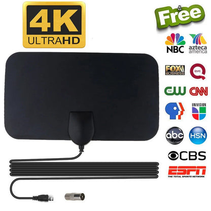 Mini HDTV indoor antenna for European and American digital TV with black box packaging