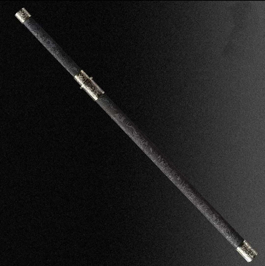Taizong Tang Dynasty horizontal sword with 105cm 65 manganese steel blade in solid wood scabbard