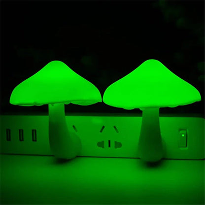 Cozy Mushroom-Shaped Night Light with Automatic Sensor for Warm, Soothing Illumination in Bedrooms and Nurseries