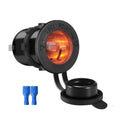 Waterproof ABS vehicle cigarette lighter socket with 12V output and 2.8cm hole size for car modification
