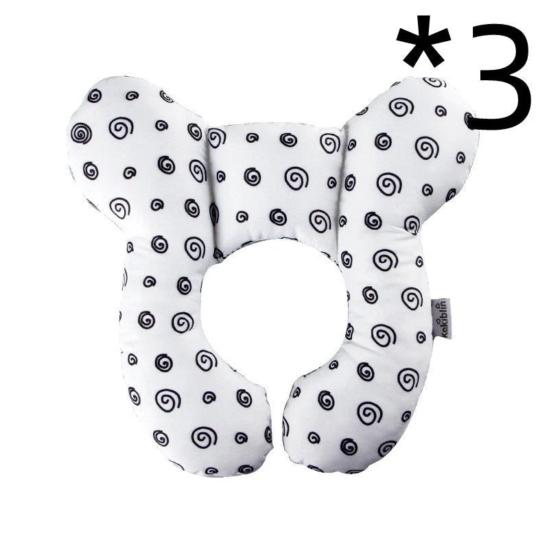 U-shaped baby head support pillow in various styles for car safety seats
