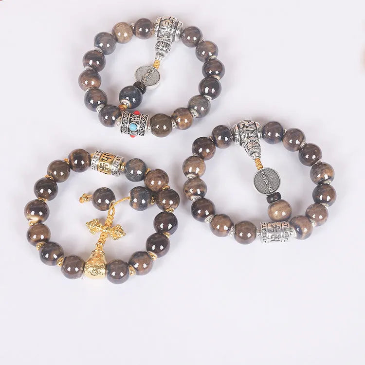 Men's gradient ceramic bracelet with Yonghe blessing craft in six colour variations