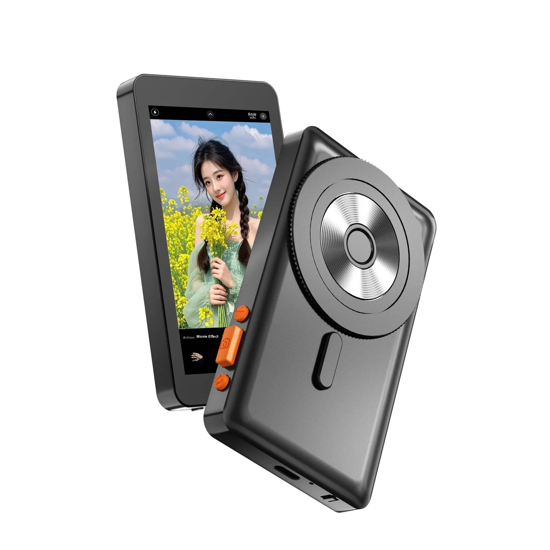 RK X40E Ultra wireless magnetic multi-monitoring device with 4-inch screen in black plastic
