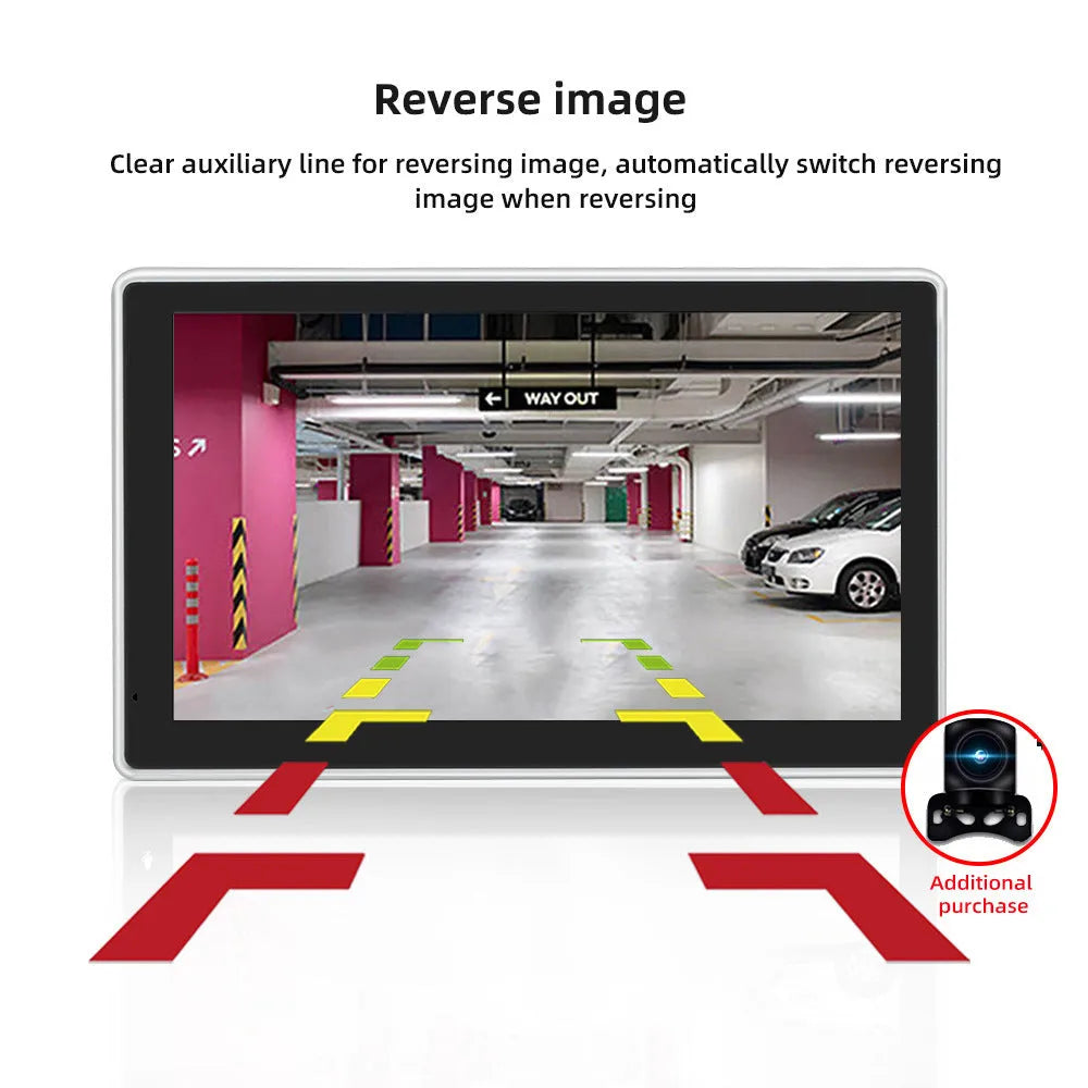 7-inch wireless CarPlay projection camera for cars with wide-angle recording and motion detection