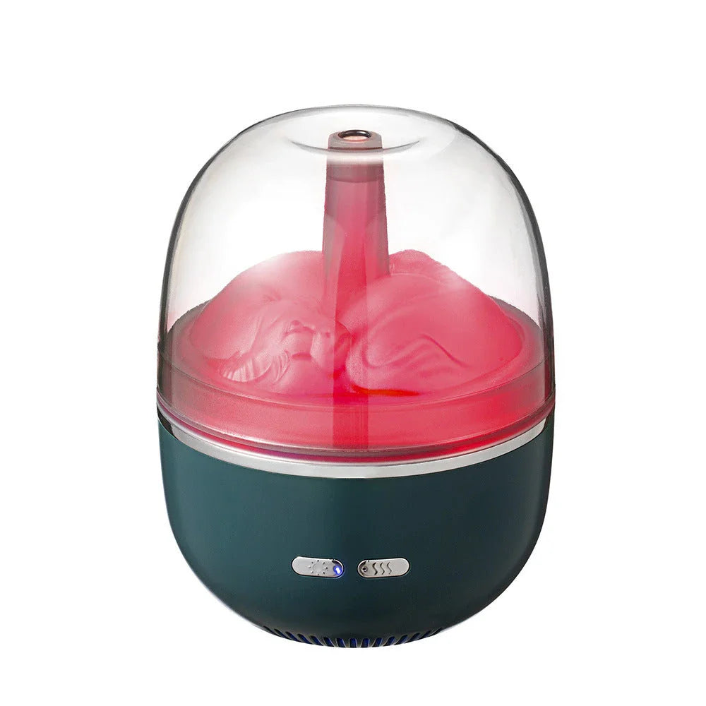 Soothing ultrasonic aroma humidifier with color-changing LED lights, designed to improve air quality and create a relaxing atmosphere in your home or office