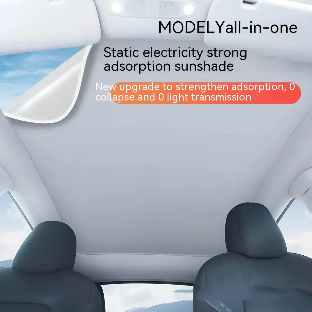 Silicone electrostatic adsorption sunshade for special vehicles in black or original car colour