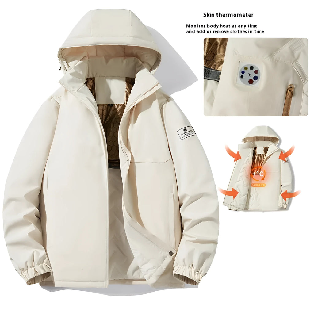 Men's winter waterproof stormtrooser jacket in black with Asian sizing options