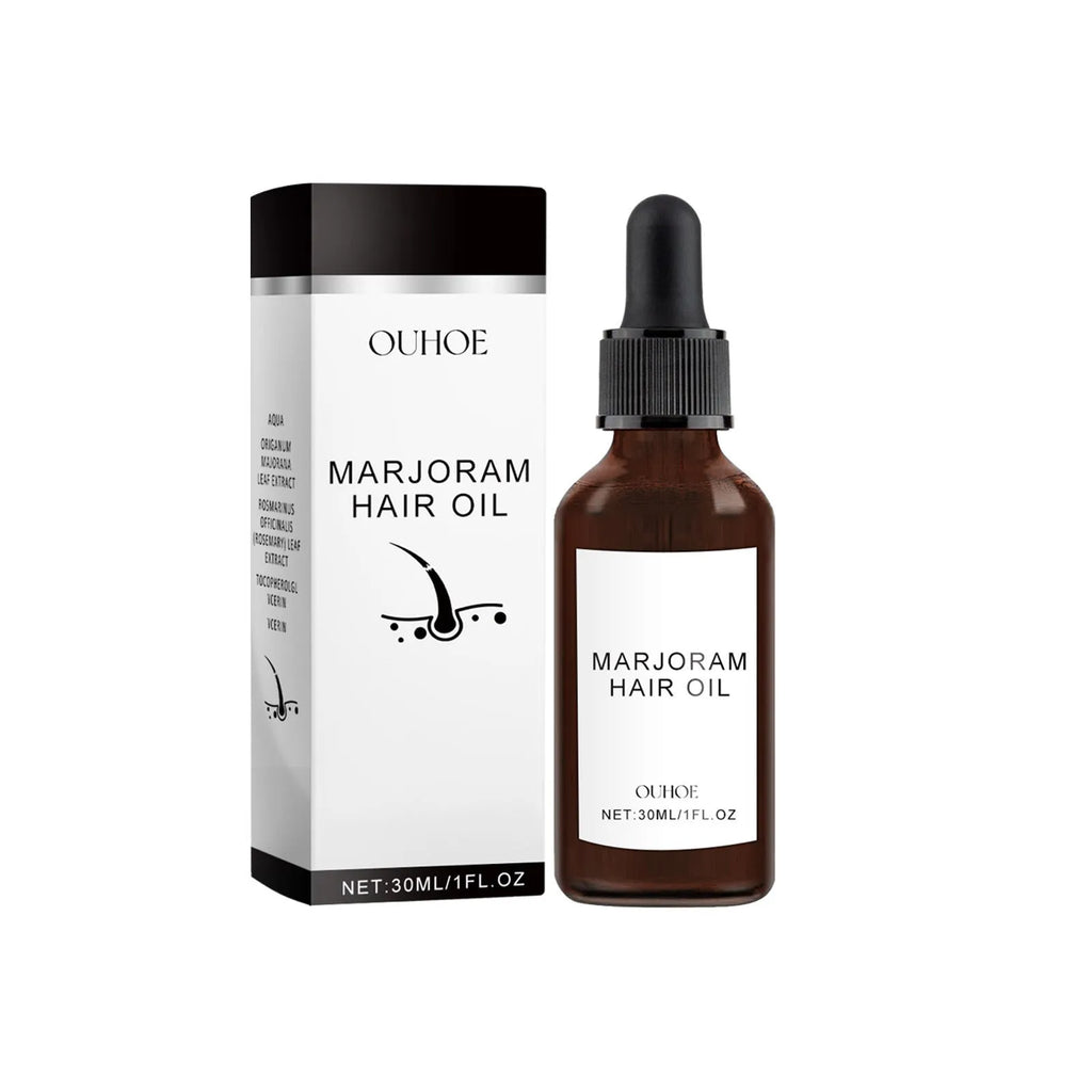 Marjoran 30ml hair oil bottle with marjoram extract formula for dry hair repair