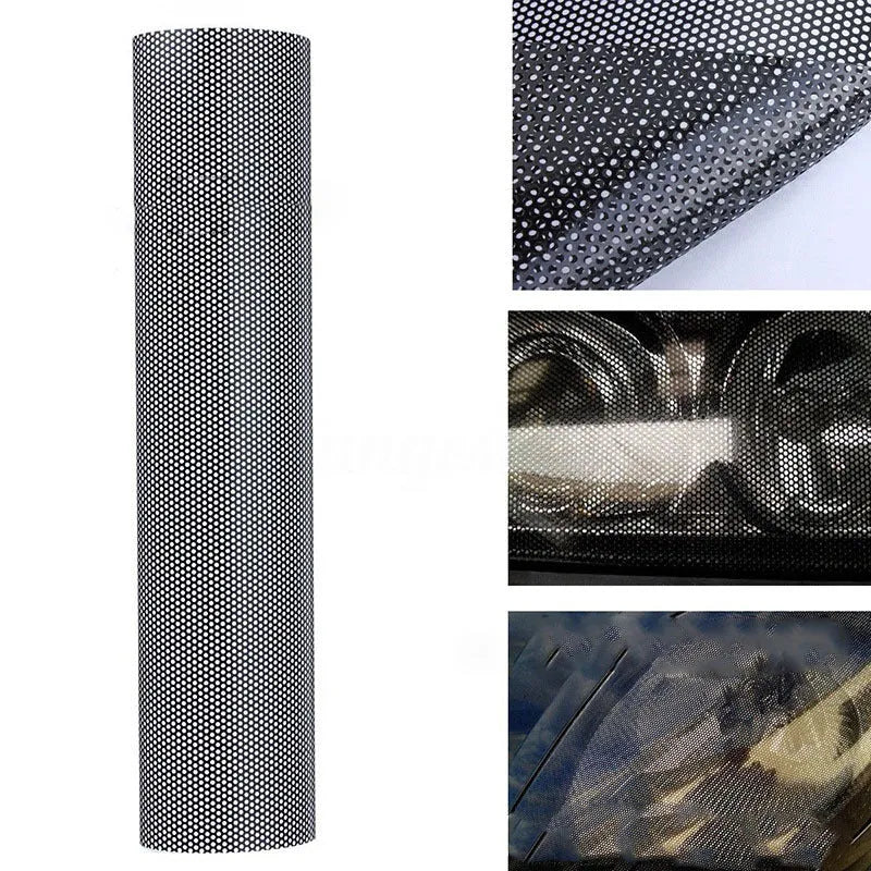 Perforated mesh automotive colour change film measuring 30cm by 106cm