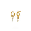 Zinc alloy geometric earrings with cubic zircon inlay, meteorite-style finish, women's jewellery